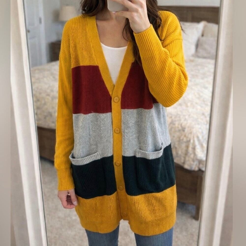 NWT Andree By Unit Striped Button Down Cardigan Women’s Small